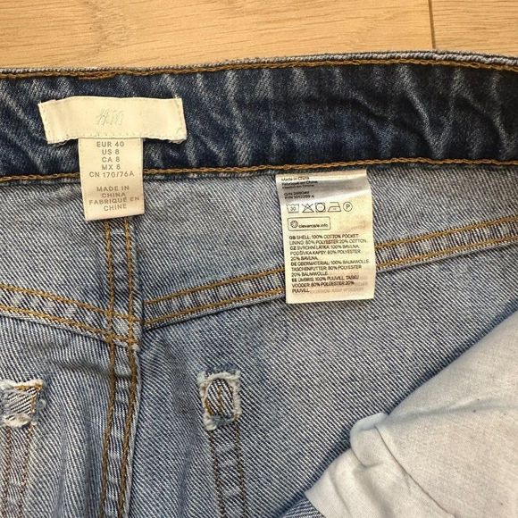 H&M MOM JEANS - 100% cotton - LEVIS LOOK/FEEL. AMAZING QUALITY - Picture 9 of 10